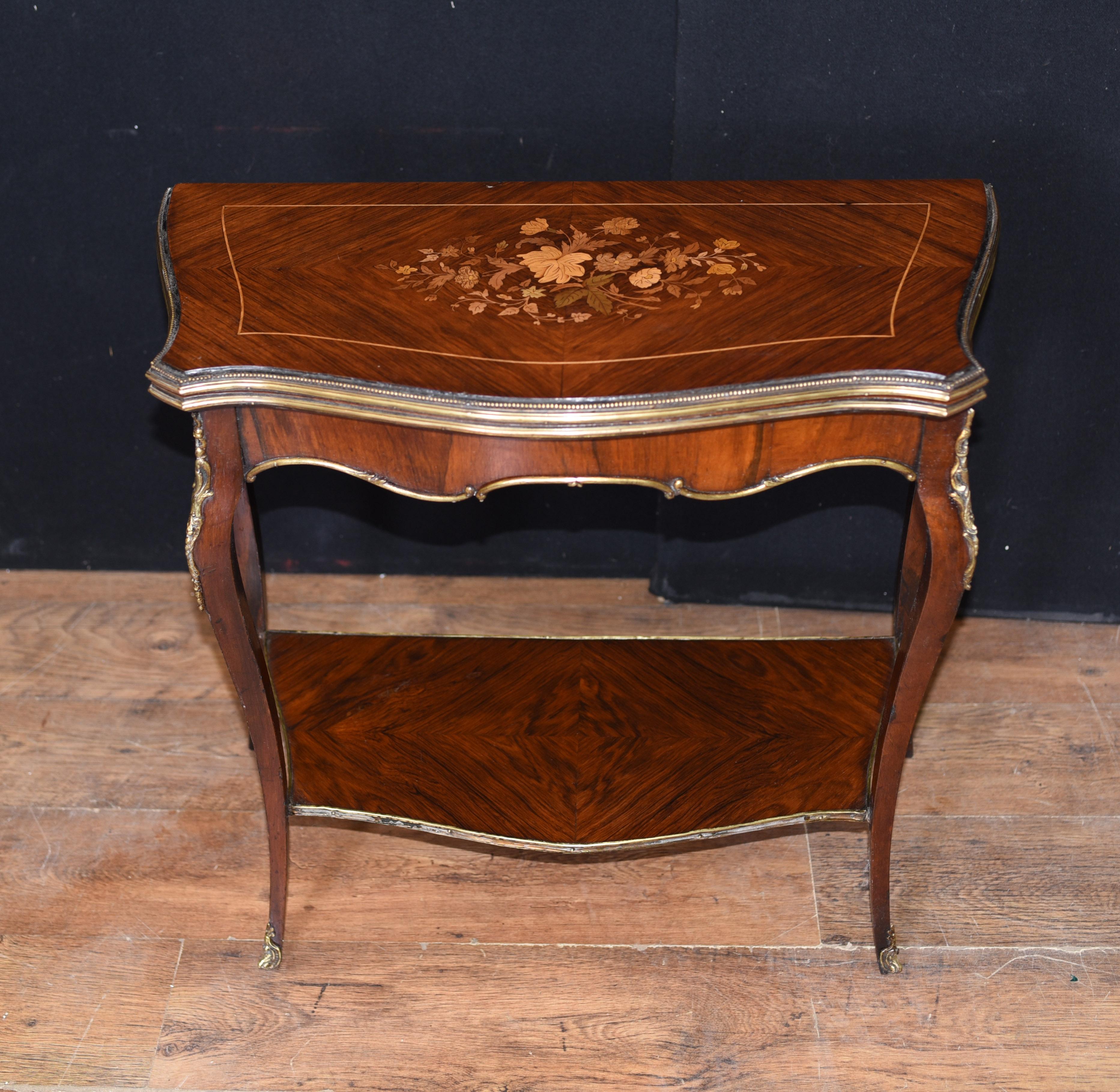 Sheraton Games Console Table, Antique Card, Circa 1910 In Good Condition For Sale In Potters Bar, GB