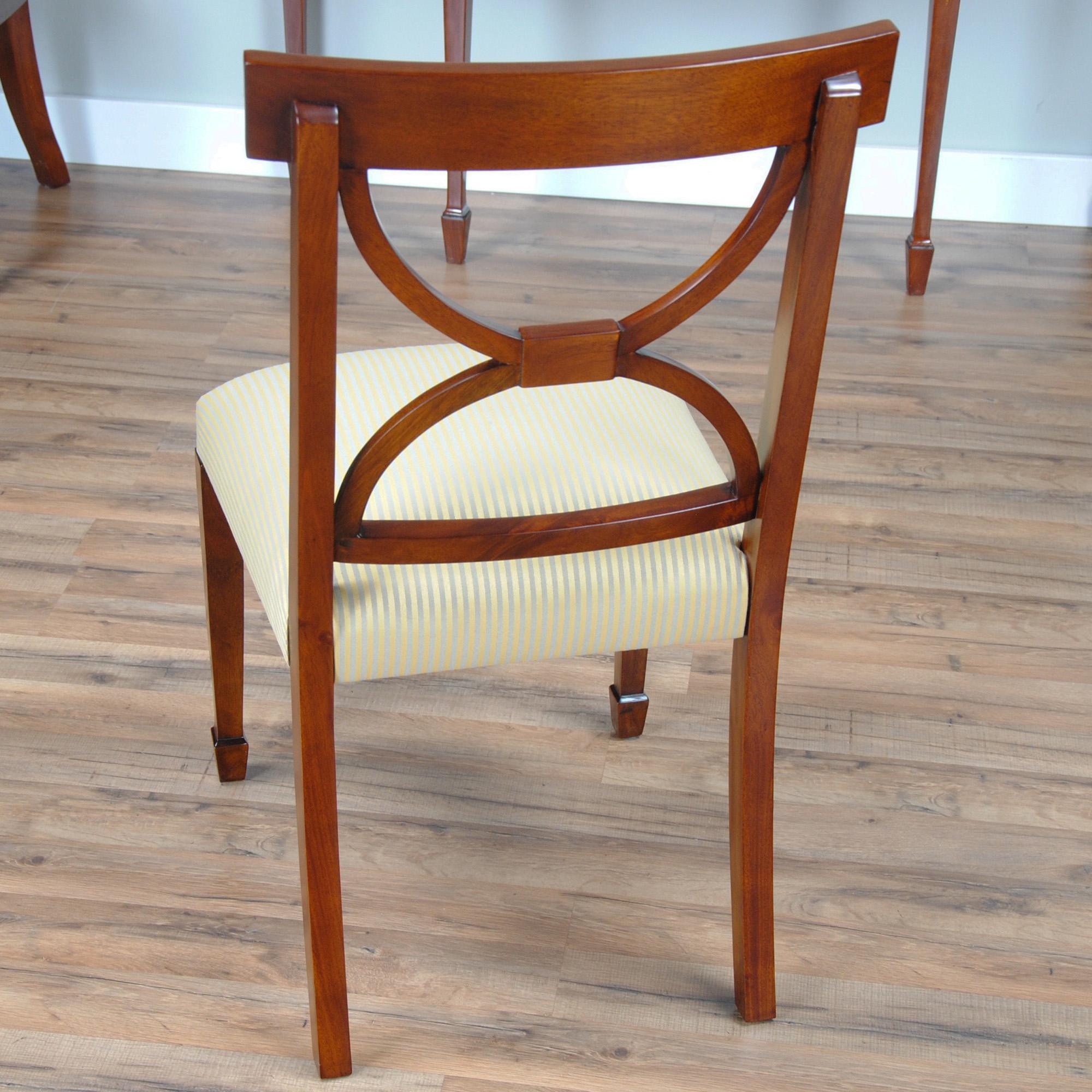 Sheraton Inlaid Mahogany Chairs, Set of 10 For Sale 7