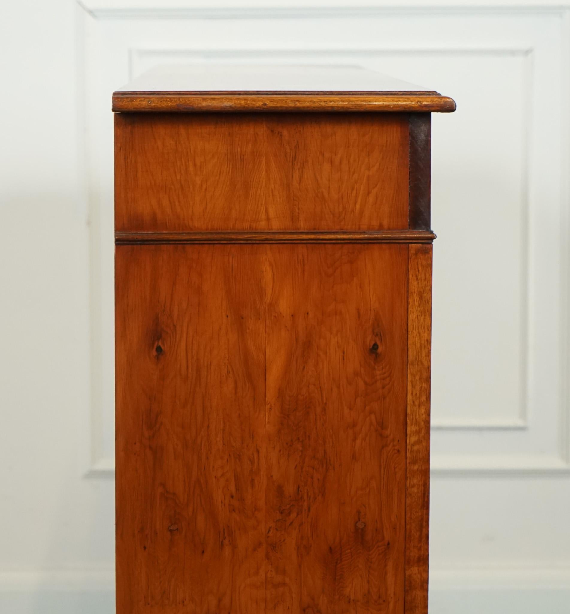 Yew SHERATON INLAiD YEW WOOD DOUBLE DWARF OPEN BOOKCASE For Sale