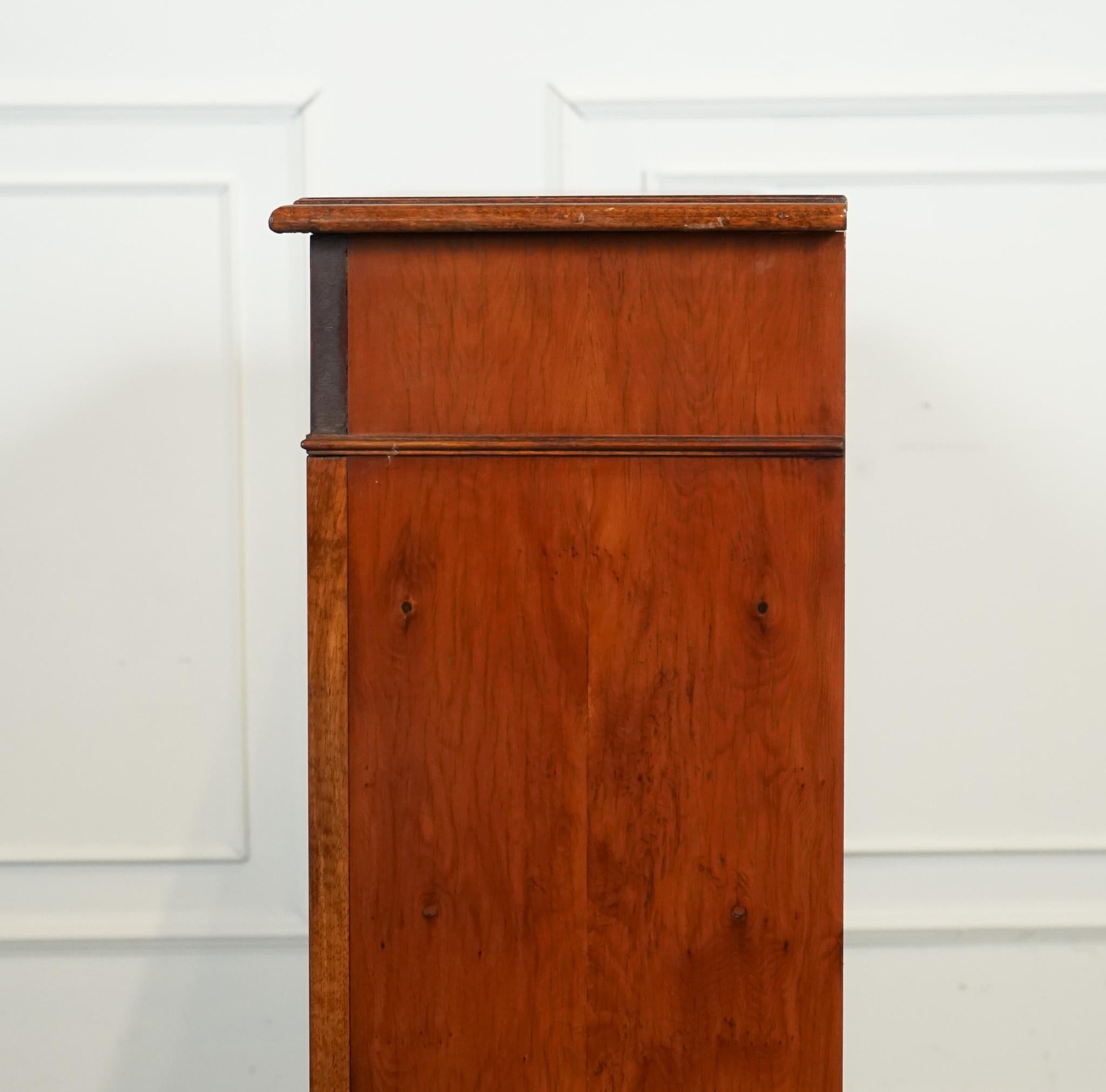 SHERATON INLAiD YEW WOOD DOUBLE DWARF OPEN BOOKCASE For Sale 1