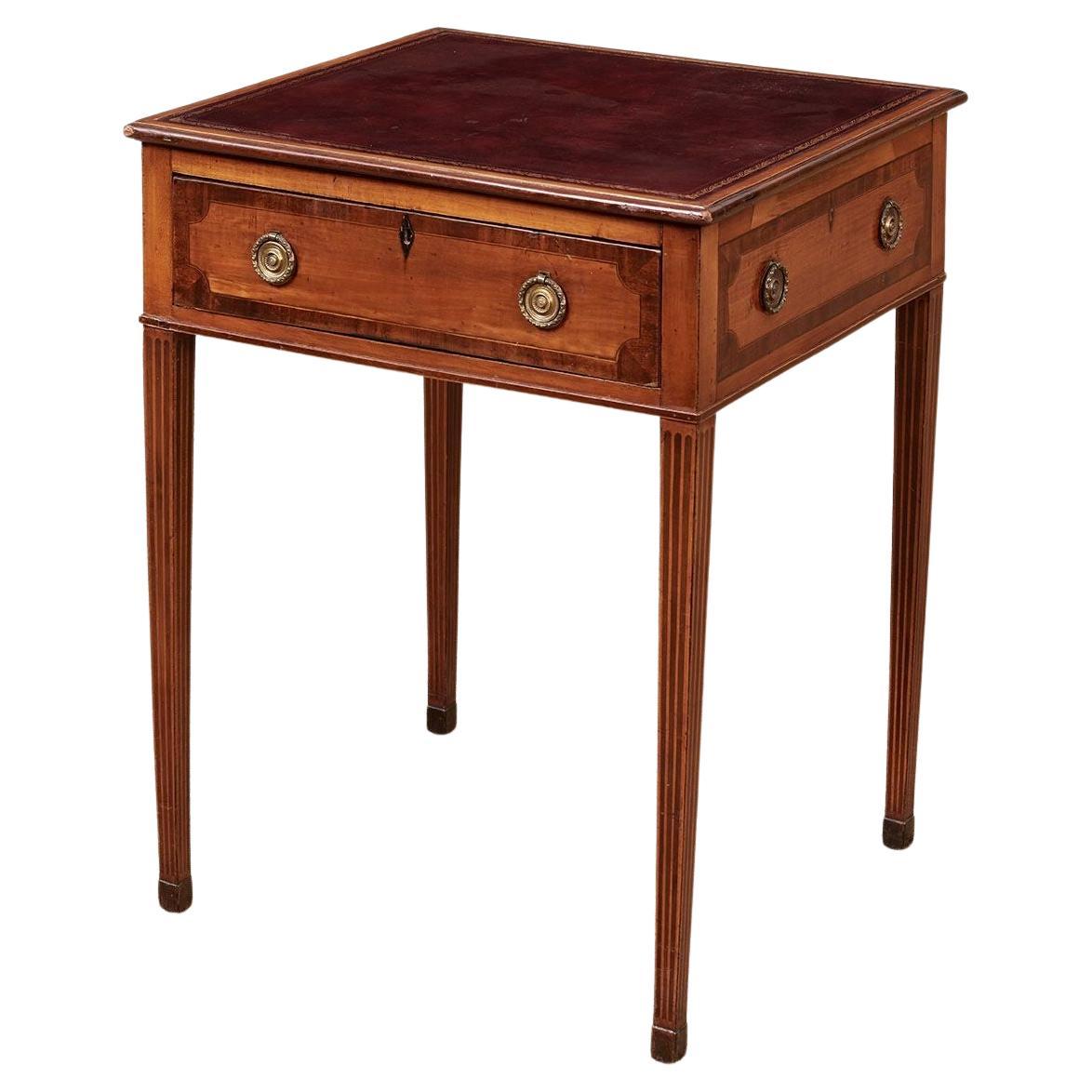 Sheraton Leather Topped Table For Sale