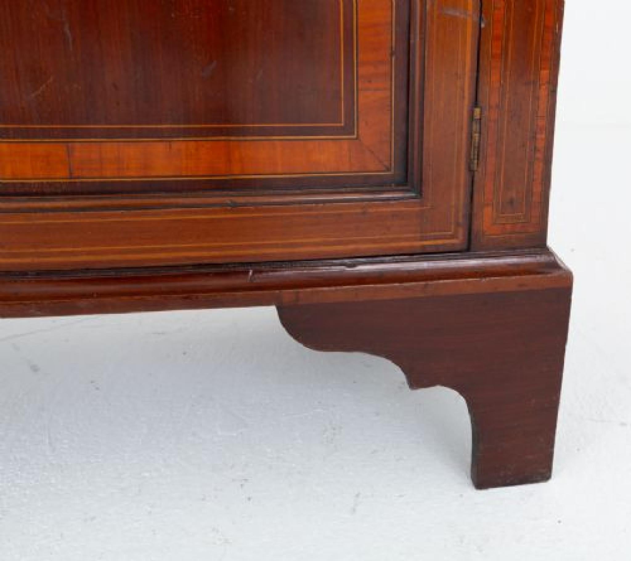 Sheraton Library Bookcase Bow Fronted Cabinet Revival For Sale 1