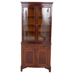 Antique Sheraton Library Bookcase Bow Fronted Cabinet Revival