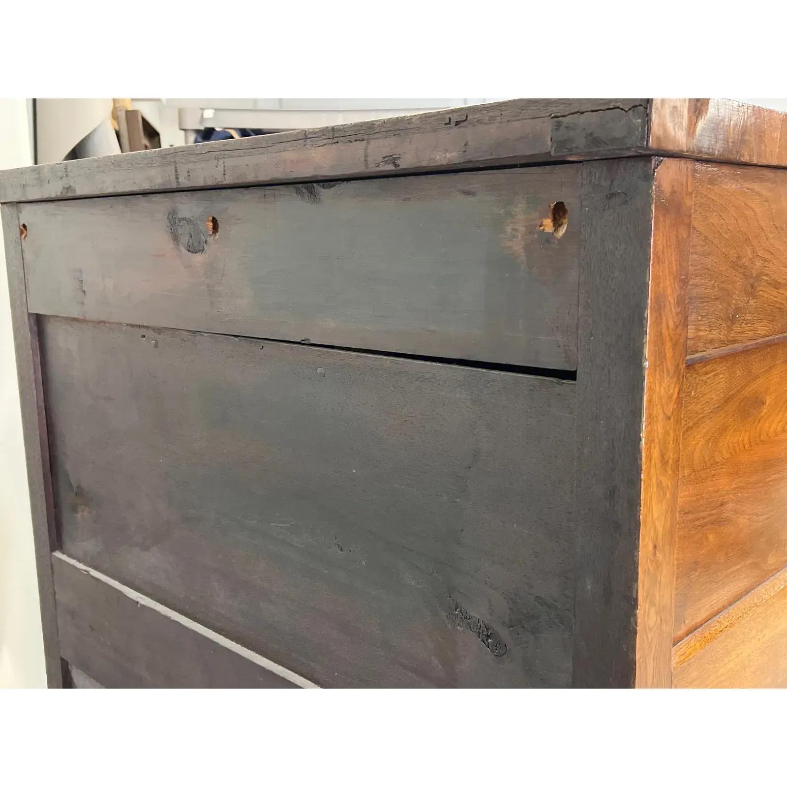 Sheraton Mahogany and Burlwood Tall Cabinet In Good Condition For Sale In Elkton, MD