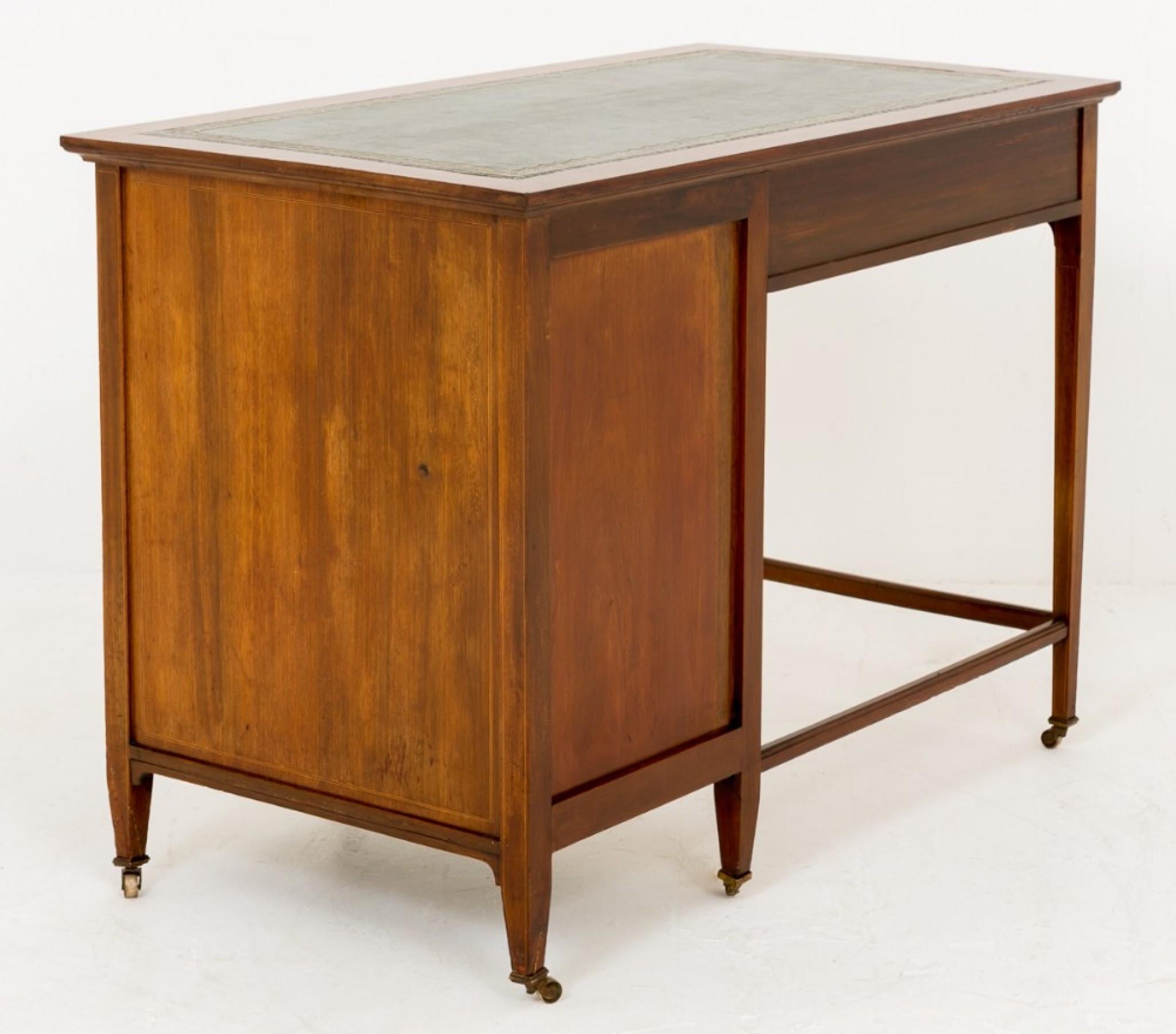 Sheraton Mahogany Desk - Antique Revival Desks Circa 1890 For Sale 7