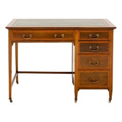 Sheraton Mahogany Desk, Antique Revival Desks, circa 1890