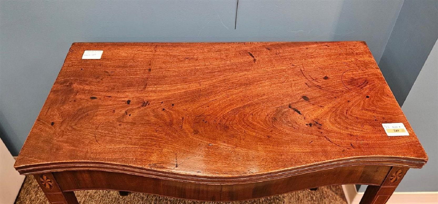 Sheraton Mahogany Games Table Serpentine Front, Circa 1800 For Sale 1