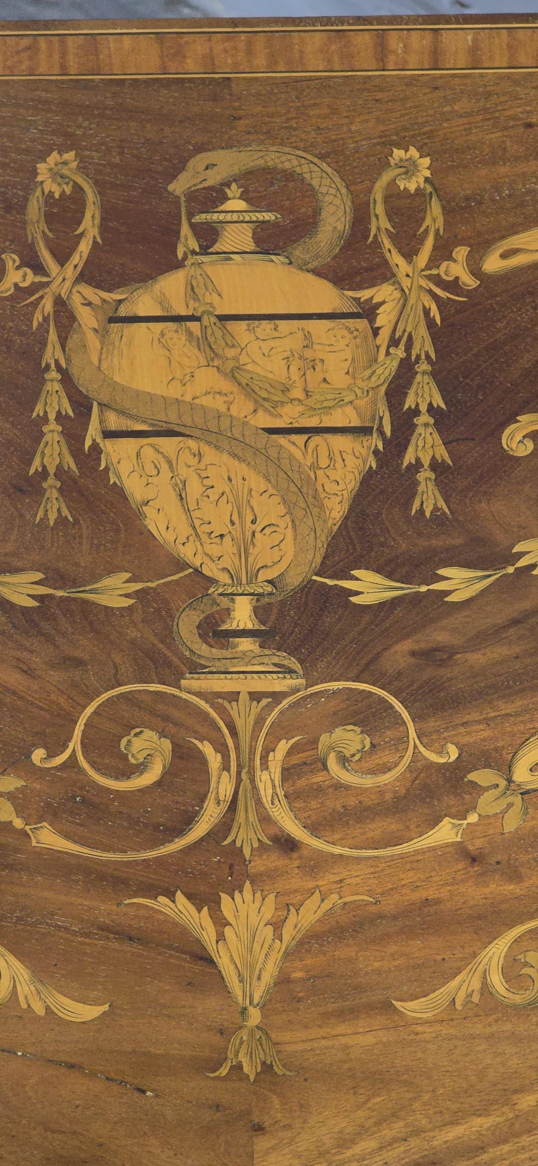 Sheraton Mahogany Inlaid Card Table In Excellent Condition For Sale In Swadlincote, GB