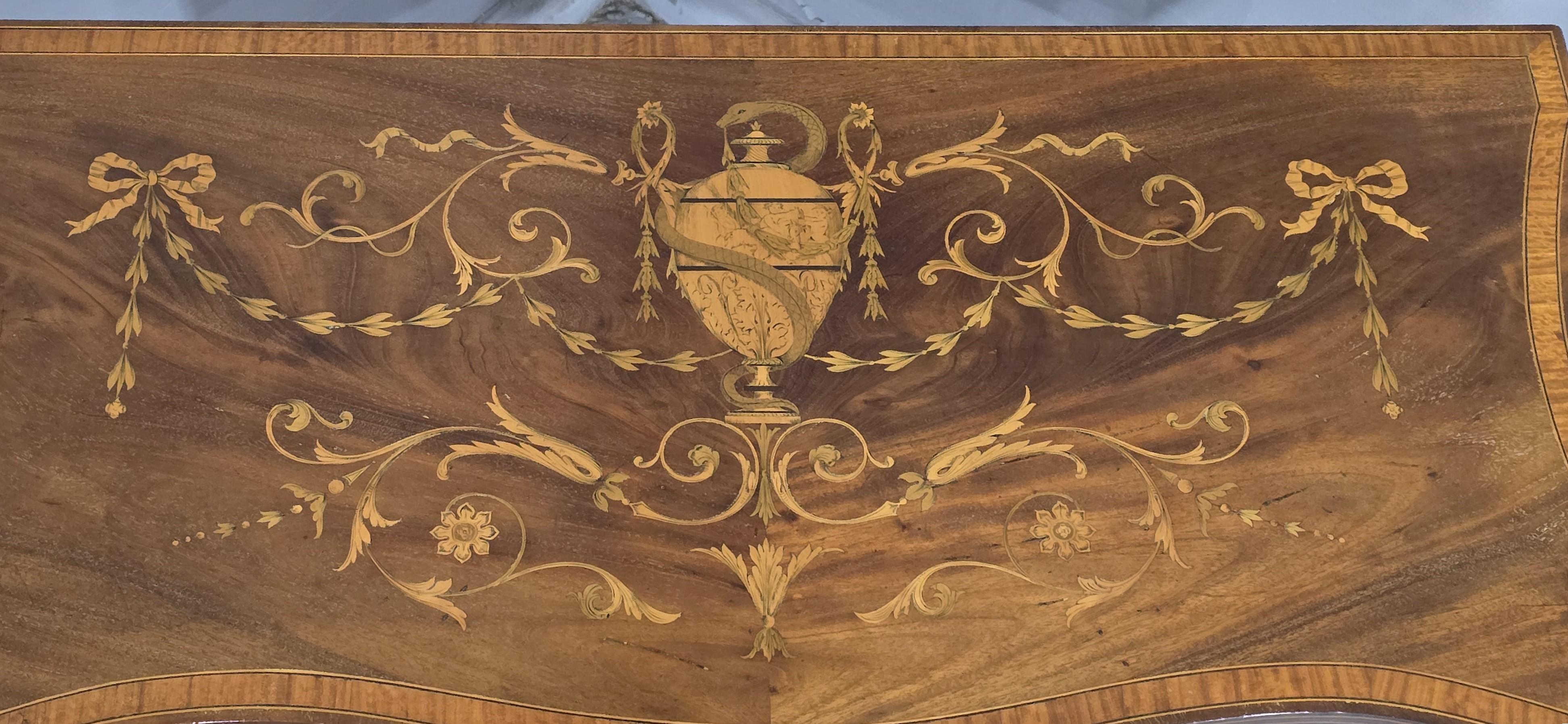 19th Century Sheraton Mahogany Inlaid Card Table For Sale