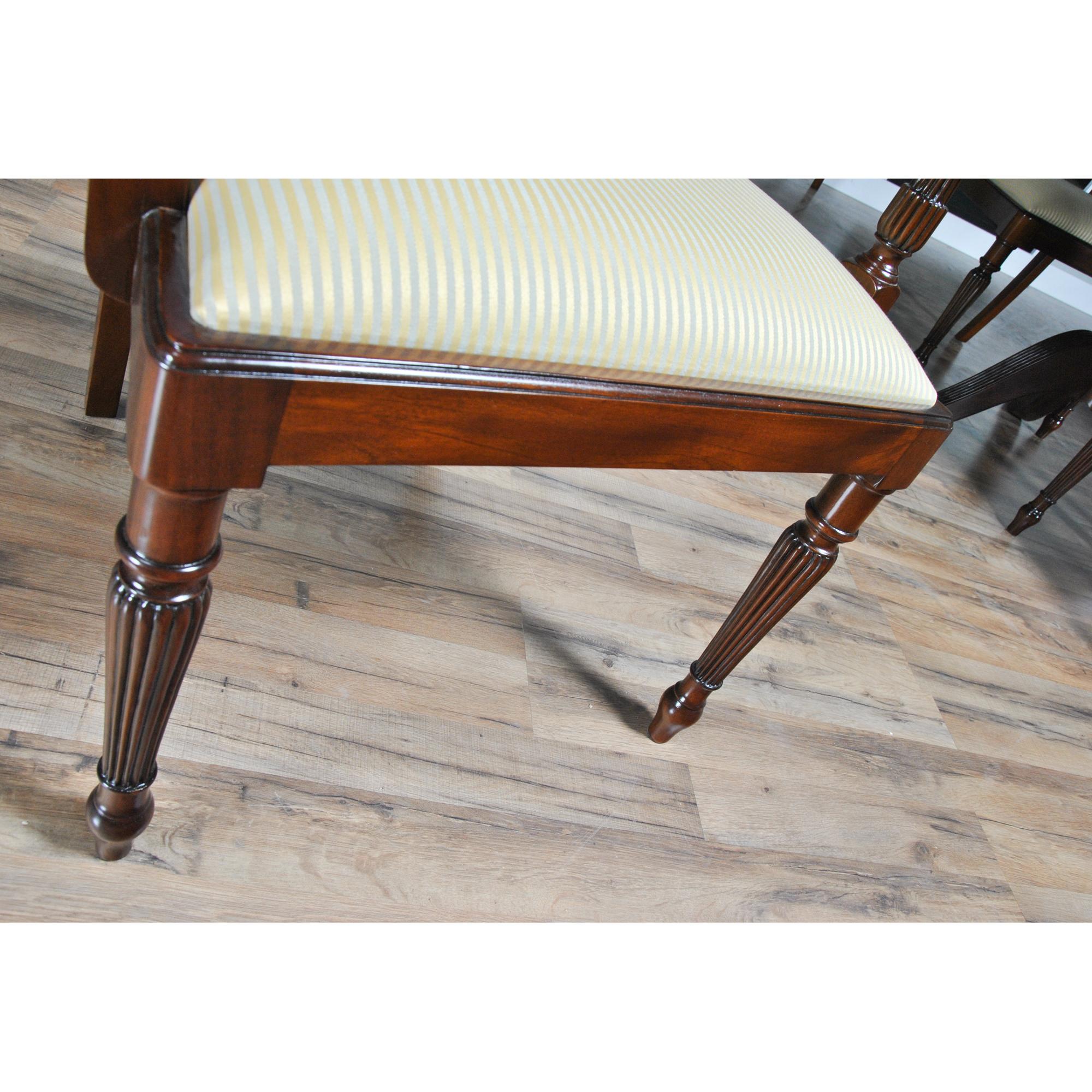 Sheraton Mahogany Inlaid Chairs, Set of 10  For Sale 3