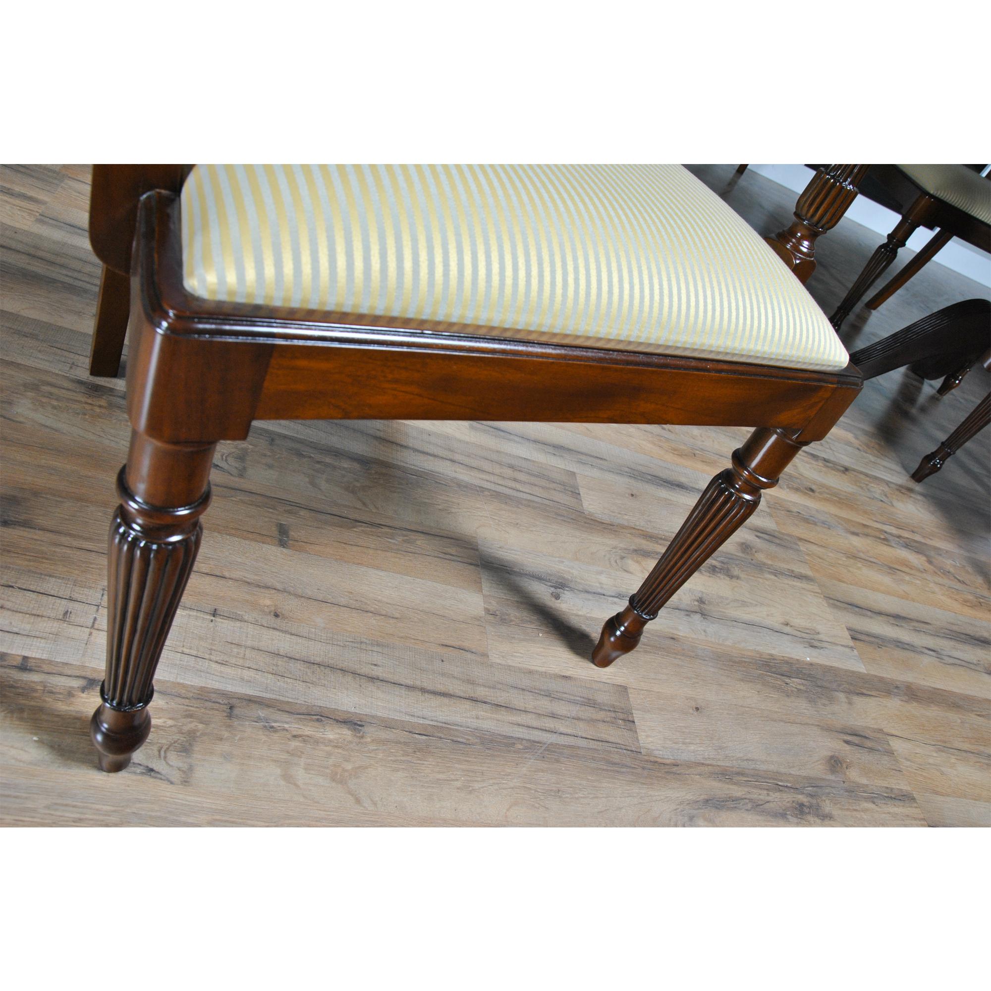 Sheraton Mahogany Inlaid Chairs, Set of 10  For Sale 4