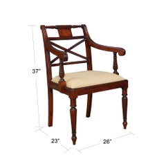 Sheraton Mahogany Inlaid Chairs, Set of 10