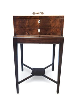 Jewellery Box on Stand, Sheraton Mahogany , circa 1780
