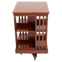 Sheraton Mahogany Revolving Bookcase Shelf 1900