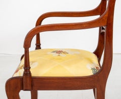 Sheraton Manner Painted Satinwood Dining Chairs, Set of Eight