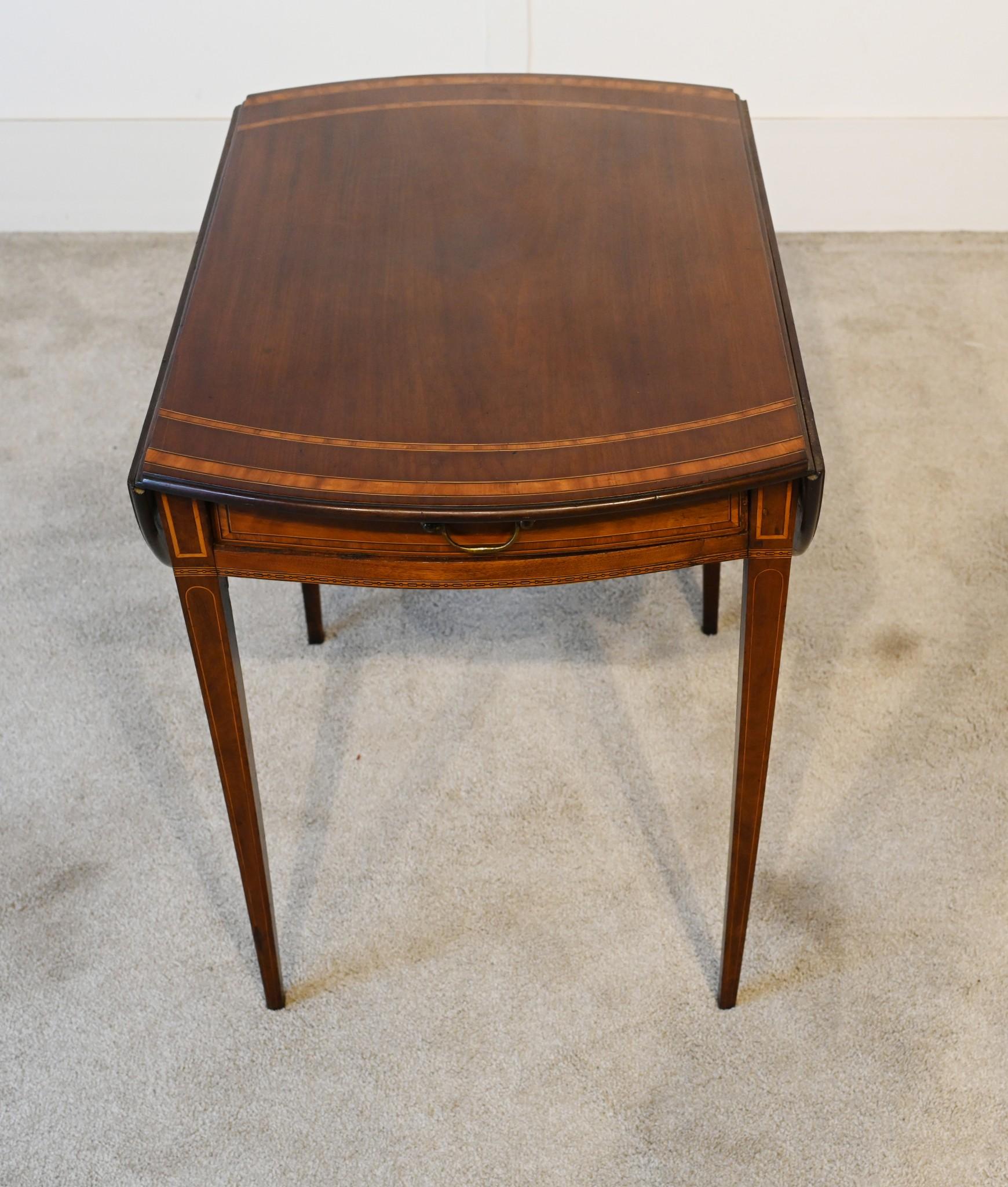 Sheraton Pembroke table à feuilles tombantes géorgienne 1790 en vente 4