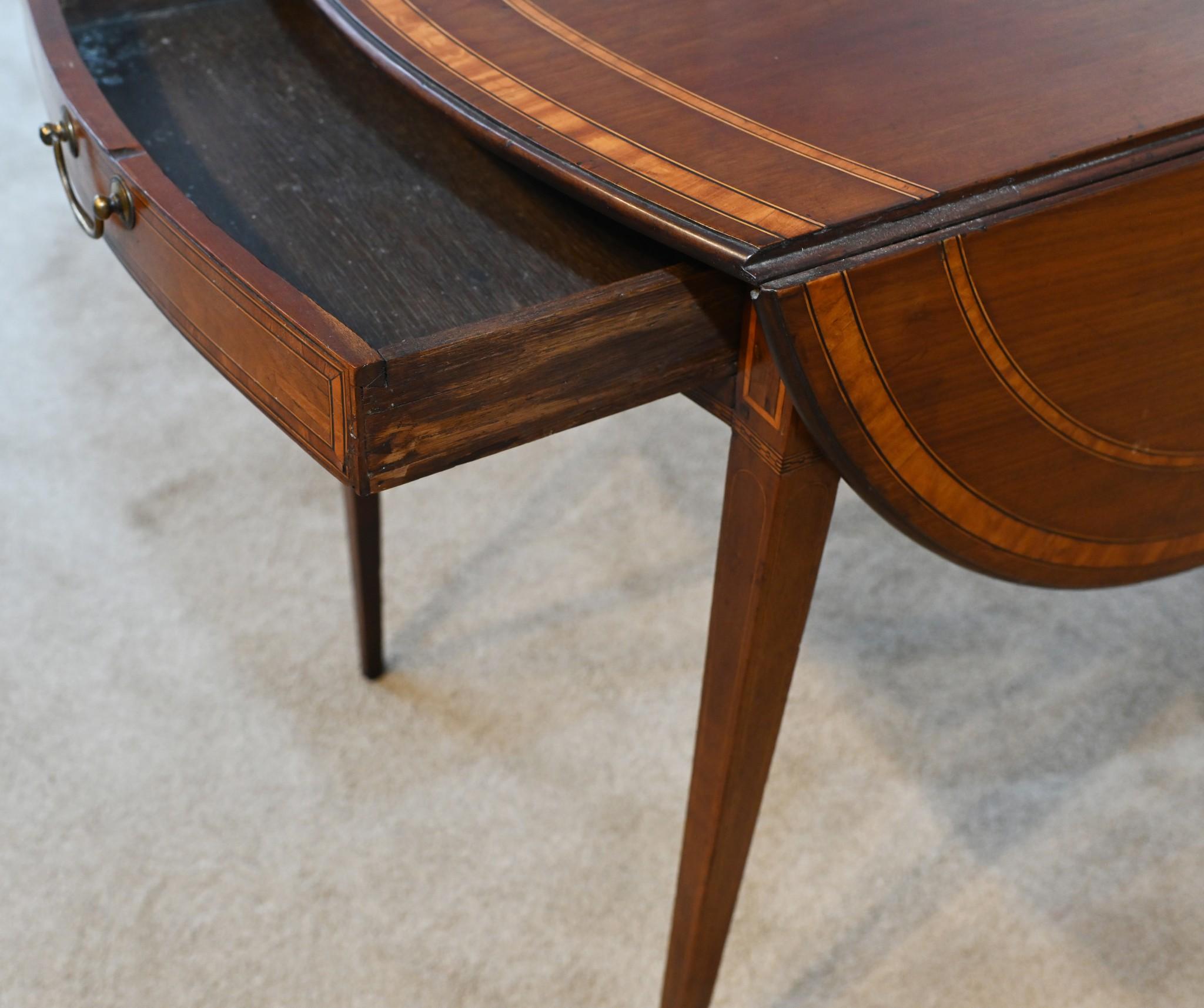 Sheraton Pembroke table à feuilles tombantes géorgienne 1790 en vente 2