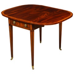Sheraton inlaid mahogany Pembroke Table with satinwood banding