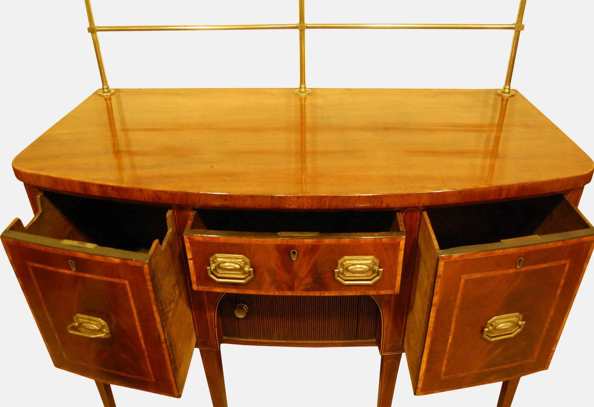 19th Century Sheraton Period Mahogany Sideboard For Sale