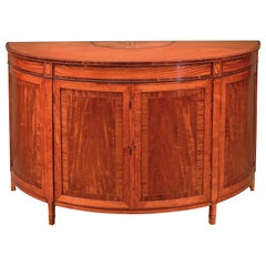 Sheraton Period Satinwood Demilune Cabinet