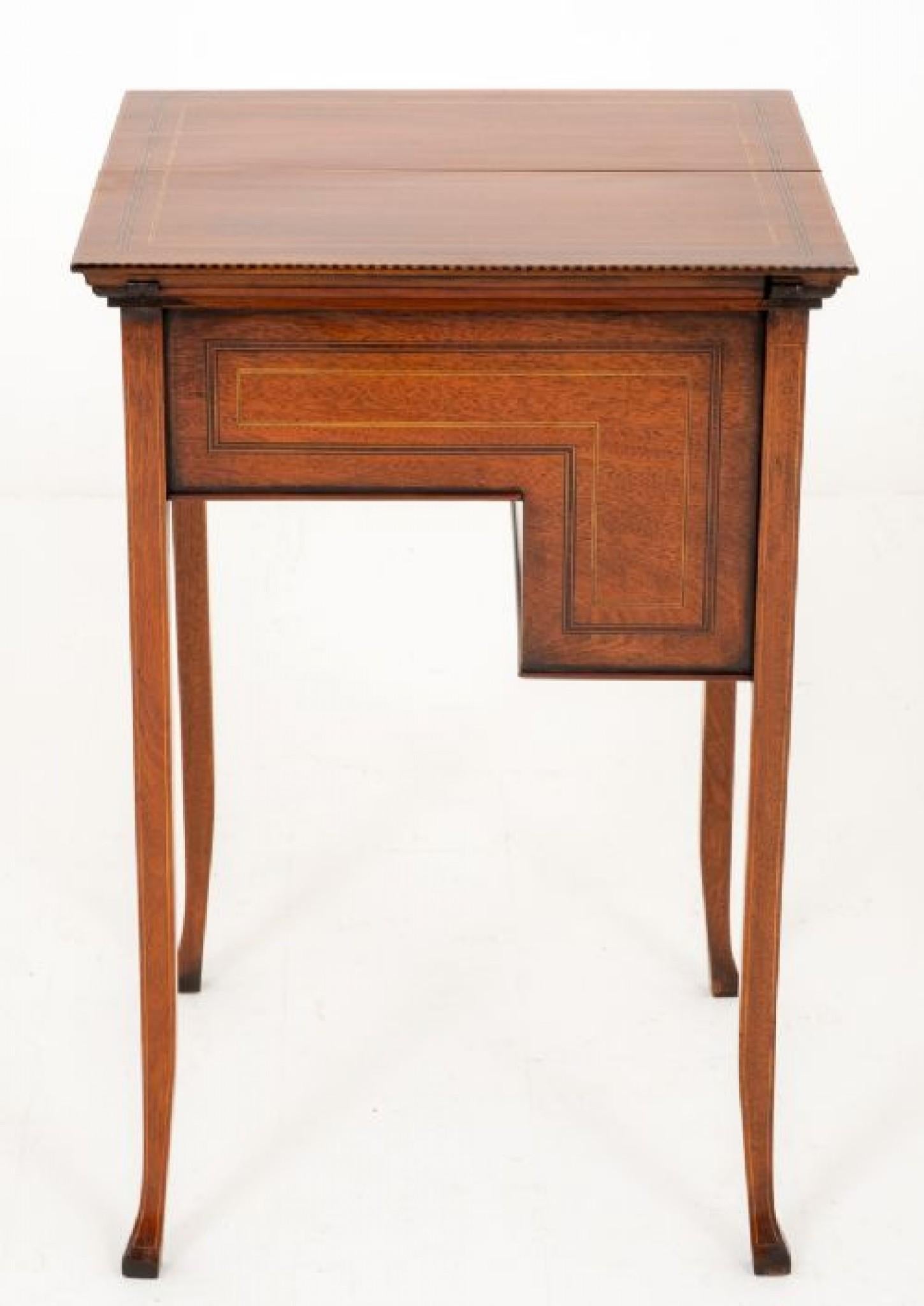Sheraton Popup Writing Table Desk in Mahogany For Sale 7
