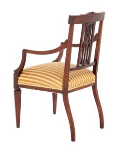 Sheraton Revival-Sessel, antiker Akzent, 1890