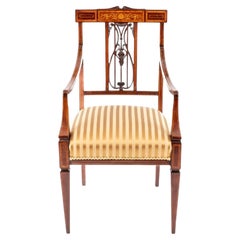 Poltrona Sheraton Revival Antica, 1890