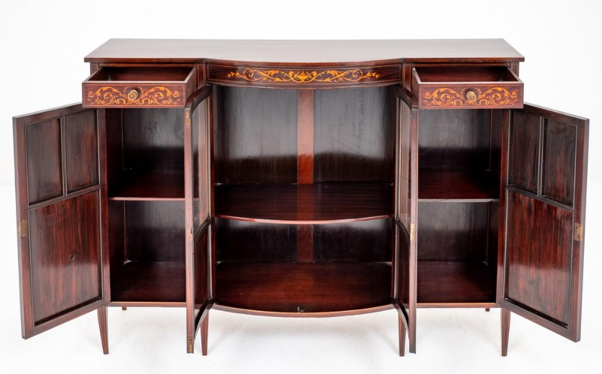 Mahogany Sheraton Revival Cabinet Sideboard Edwards and Roberts 1880 For Sale
