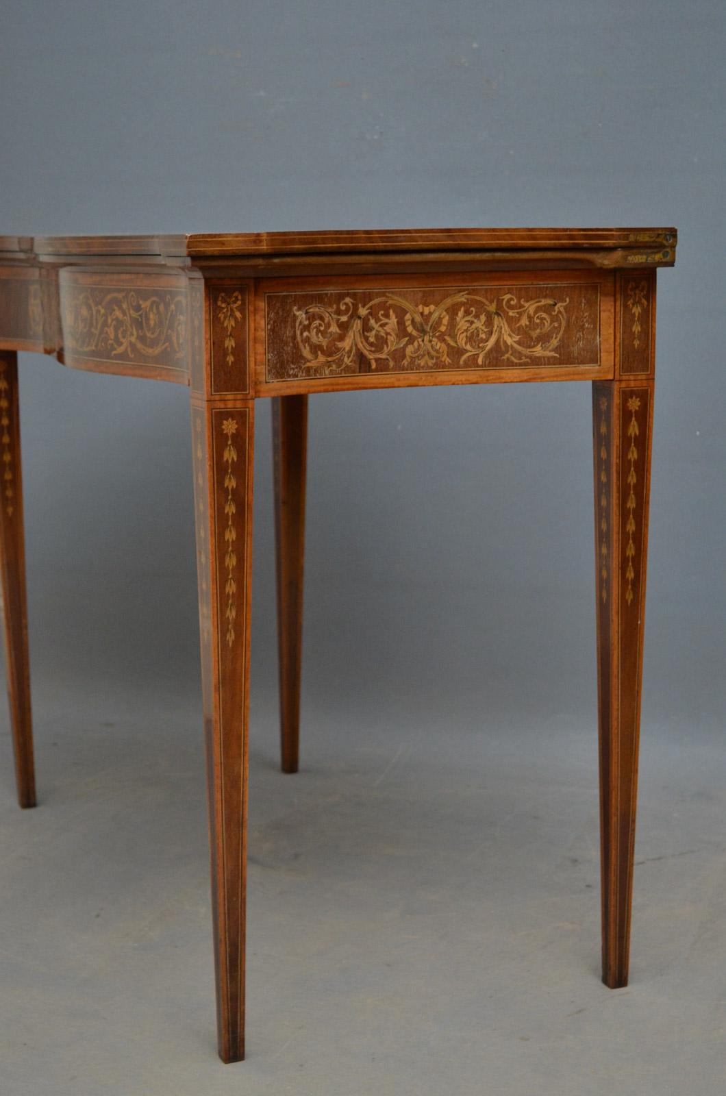 Sheraton Revival Card Table For Sale 5