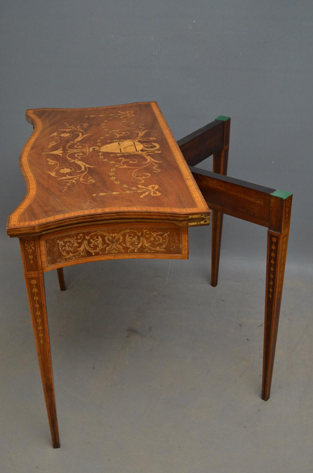 Early 20th Century Sheraton Revival Card Table For Sale