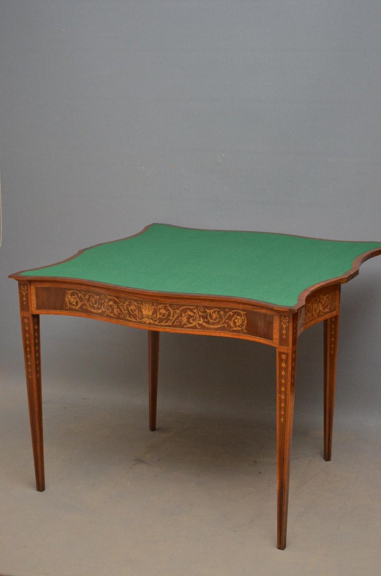 Sheraton Revival Card Table For Sale 2