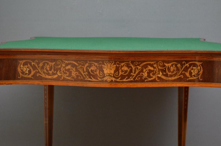 Sheraton Revival Card Table For Sale 3