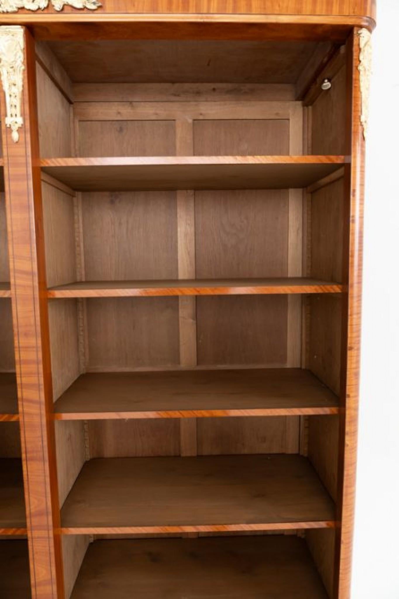 Vetrinetta Sheraton Revival Libreria in legno satinato 1880 in vendita 5