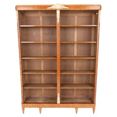 Sheraton Revival Vitrina Librería Madera de satén 1880