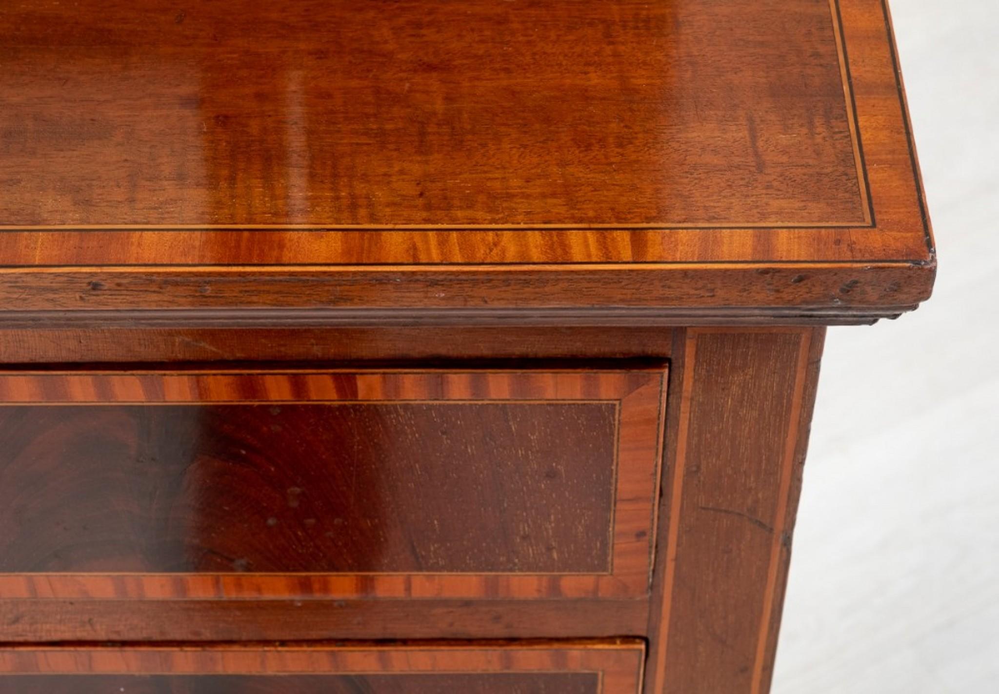 Sheraton Revival Dresser Desk, Antique Mahogany Furniture, 1890 8