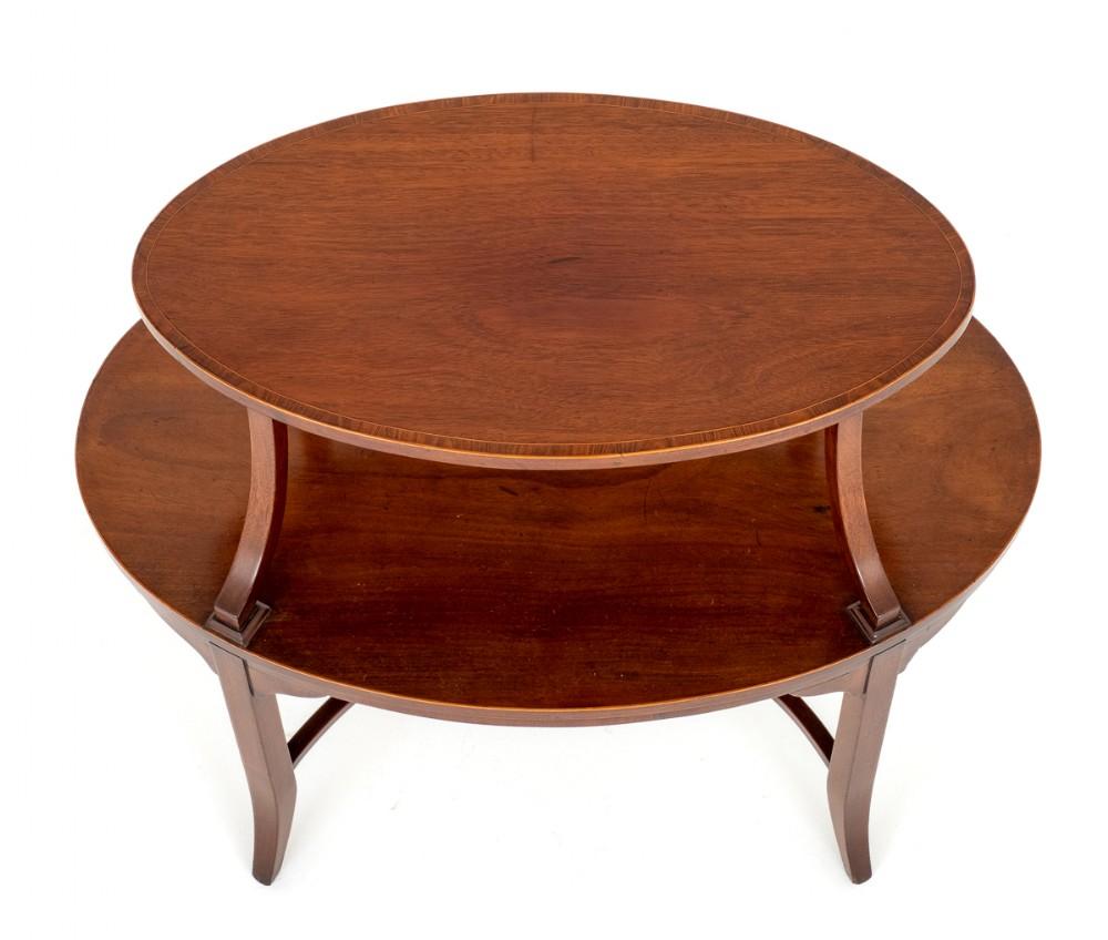 Early 20th Century Sheraton Revival Etagere Tiered Mahogany Table