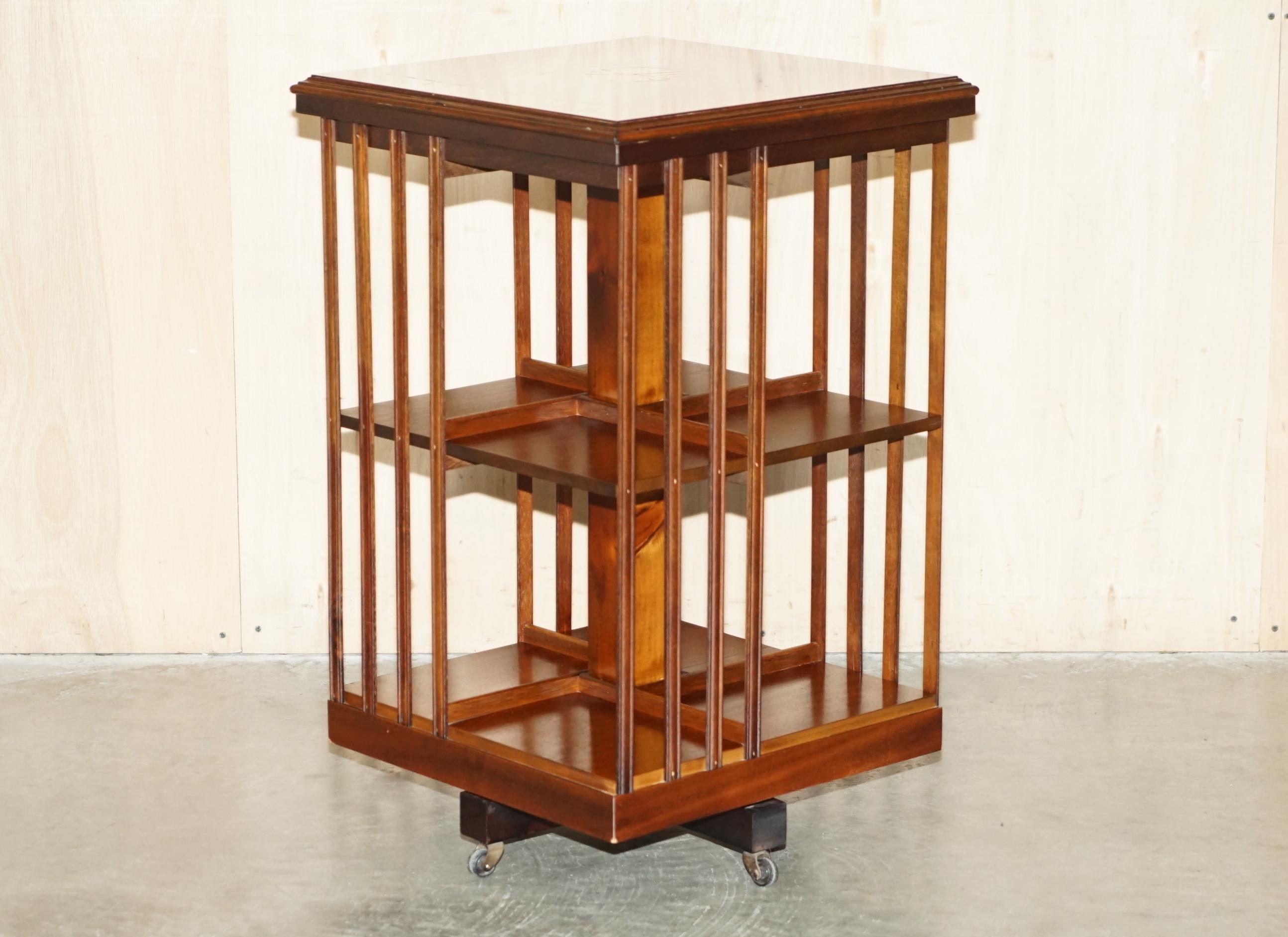 Royal House Antiques

Royal House Antiques is delighted to offer for sale this very fine, antique Sheraton Revival Mahogany, Walnut & Satinwood revolving bookcase table

Please note the delivery fee listed is just a guide, it covers within the M25