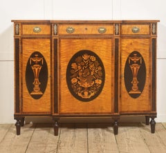 Sheraton Revival Inlaid Satinwood Sideboard