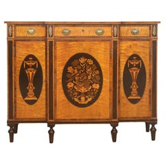 Sheraton Revival Inlaid Satinwood Sideboard