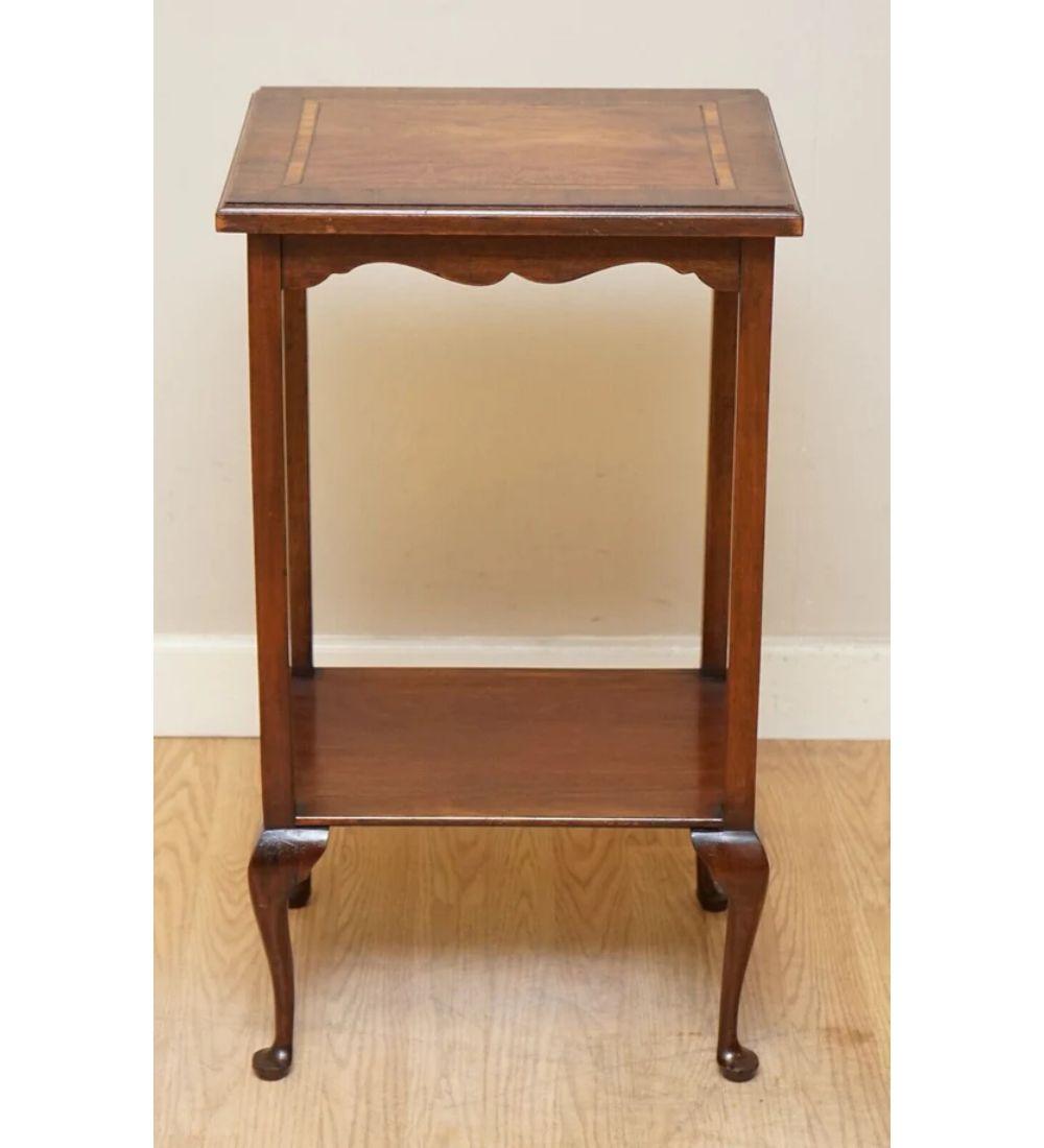 Sheraton Revival Inlaid Victorian Occasional Side Plant Wine End Table In Good Condition For Sale In Pulborough, GB