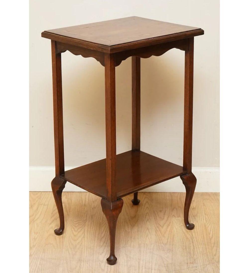 19th Century Sheraton Revival Inlaid Victorian Occasional Side Plant Wine End Table For Sale