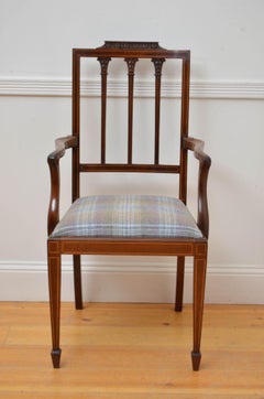 Sheraton Revival Mahogany Armchair Desk Chair