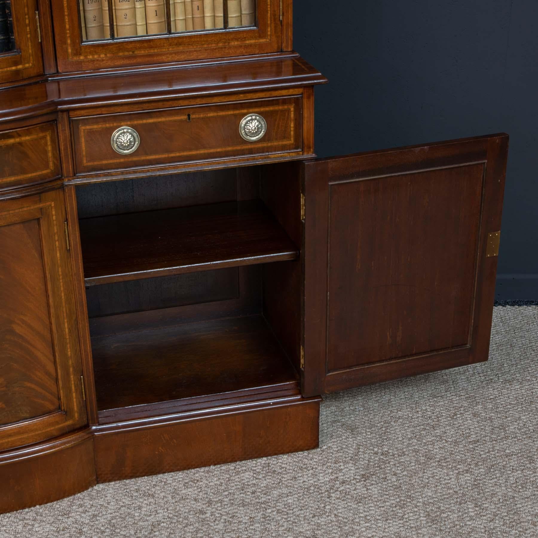 Sheraton Revival Mahogany Bookcase 4