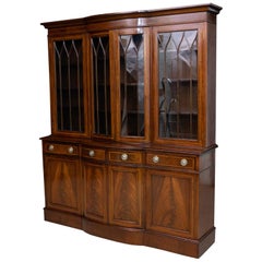 Sheraton Revival Mahogany Bookcase