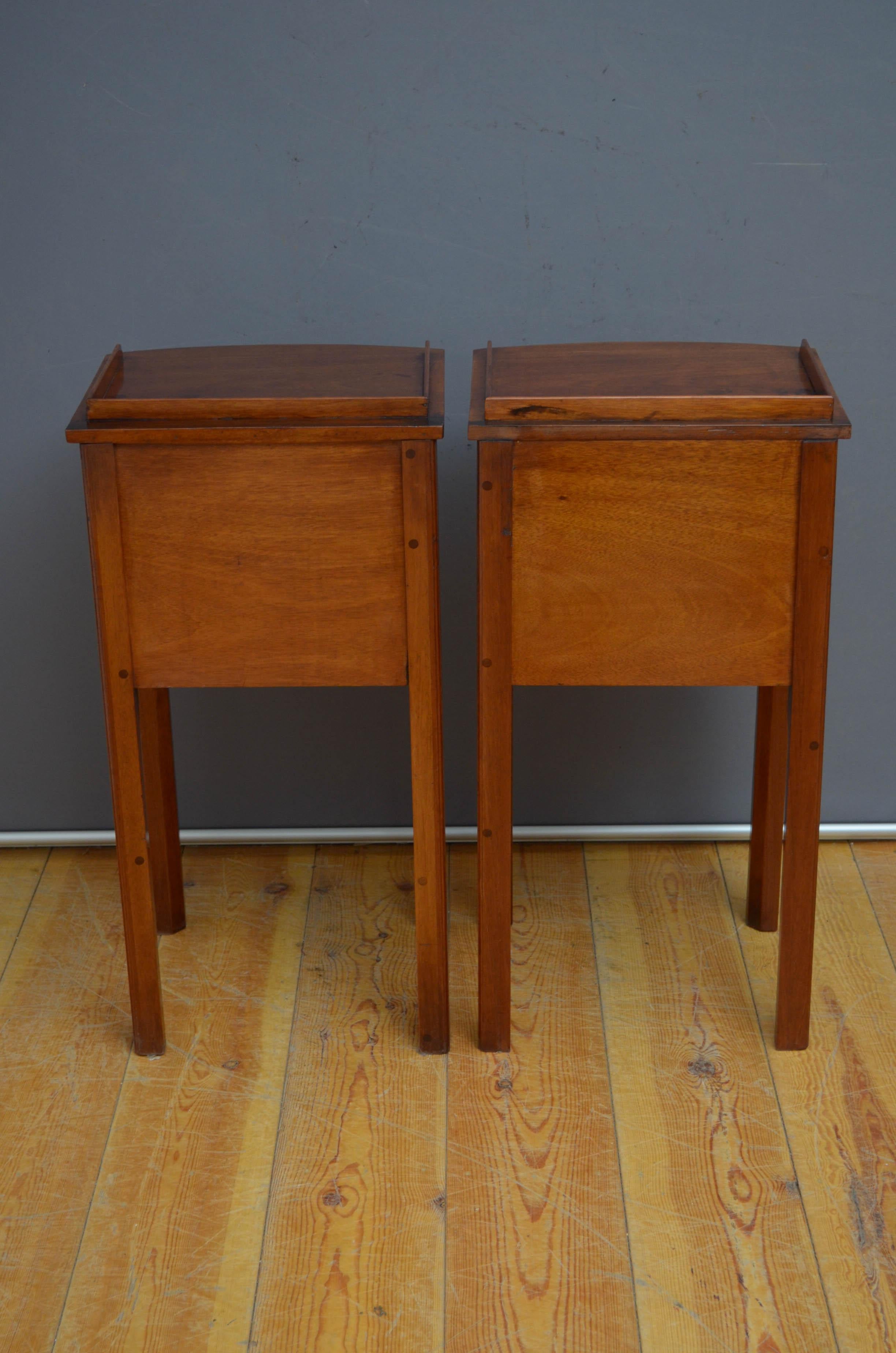 Sheraton Revival Pair of Bedside Cabinets 4