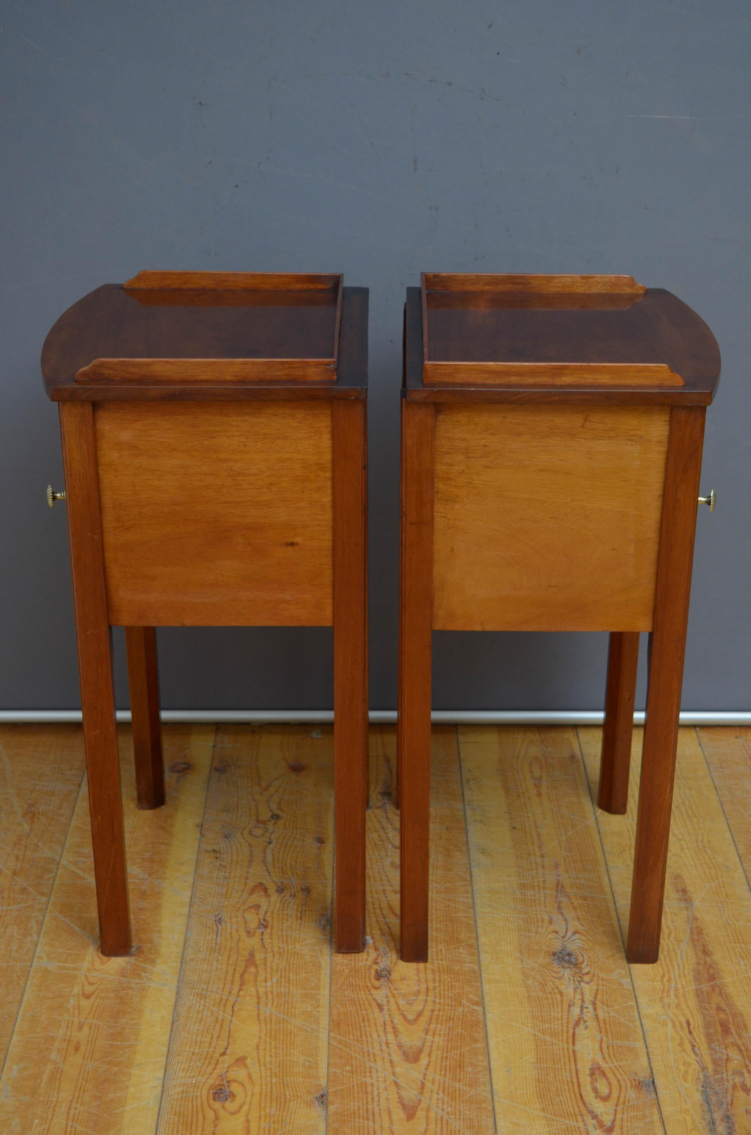 Sheraton Revival Pair of Bedside Cabinets 3