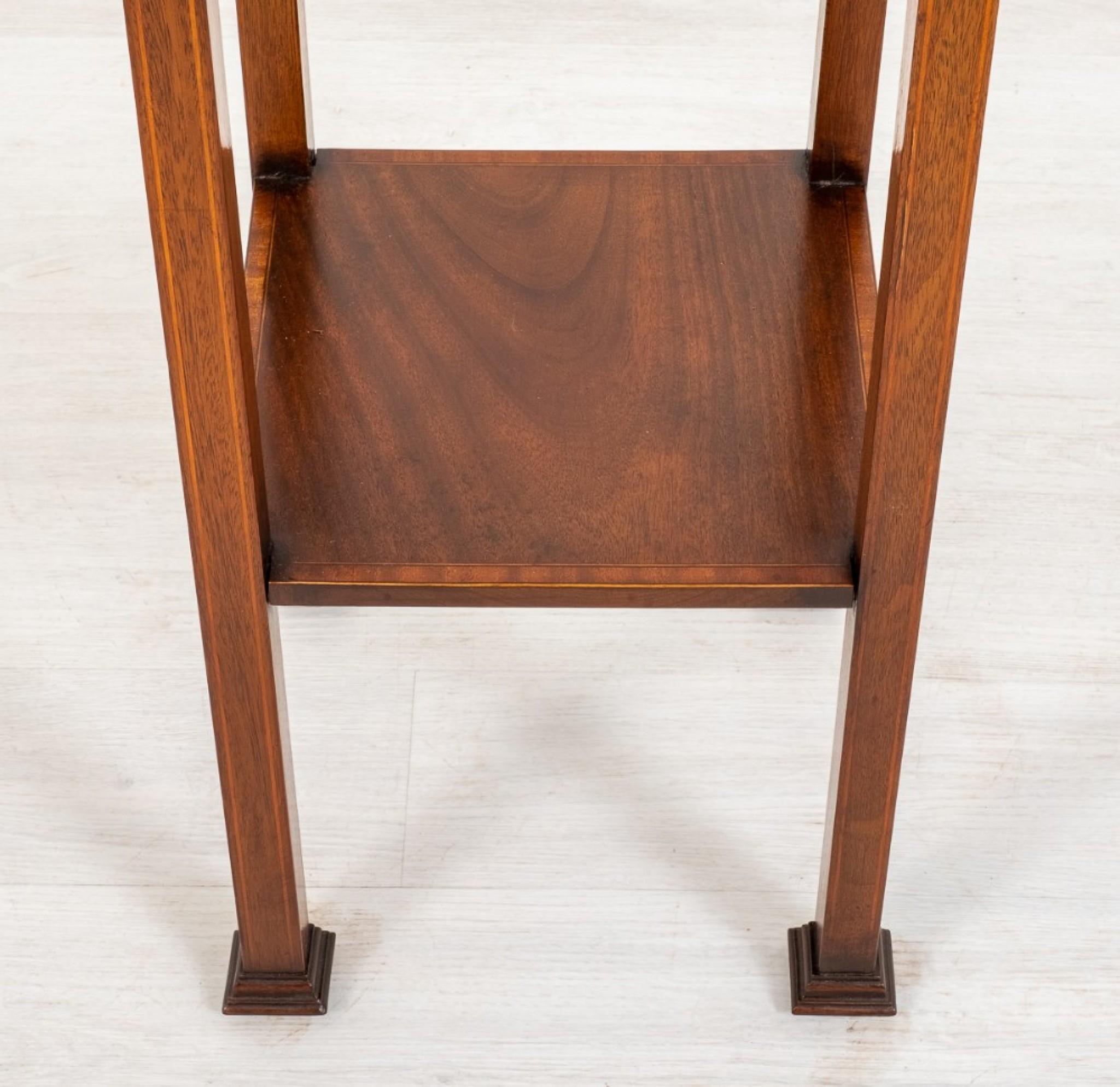 Sheraton Revival Plant Stand Mahogany 1900 Planter 2