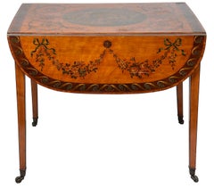 Sheraton revival Satinwood Pembroke table, circa 1880