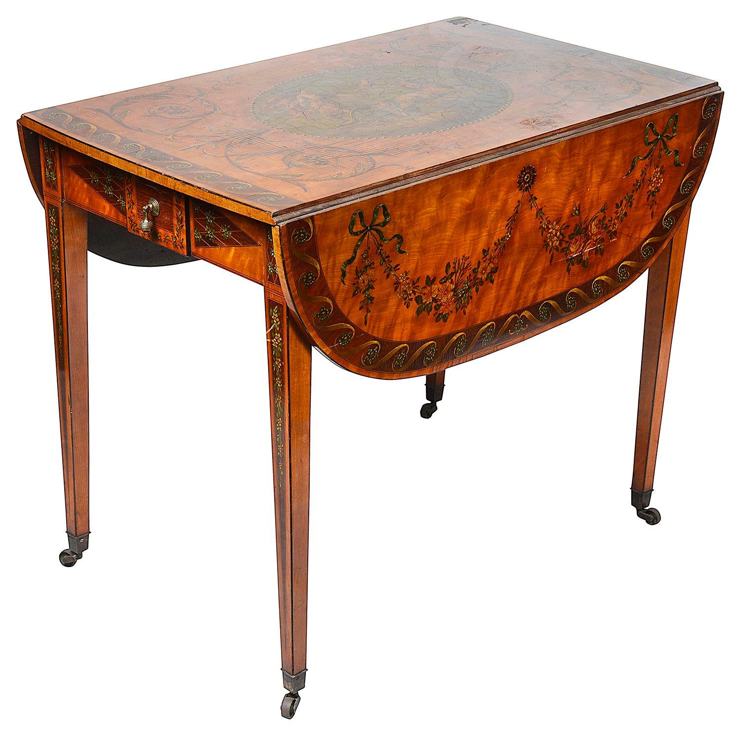 Table Pembroke de style Sheraton revival, circa 1880 Bon état - En vente à Brighton, Sussex