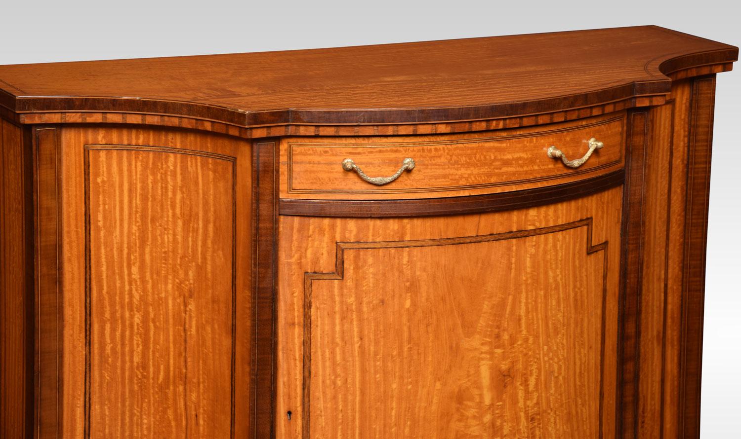 19th Century Sheraton Revival Serpentine Fronted Cabinet For Sale